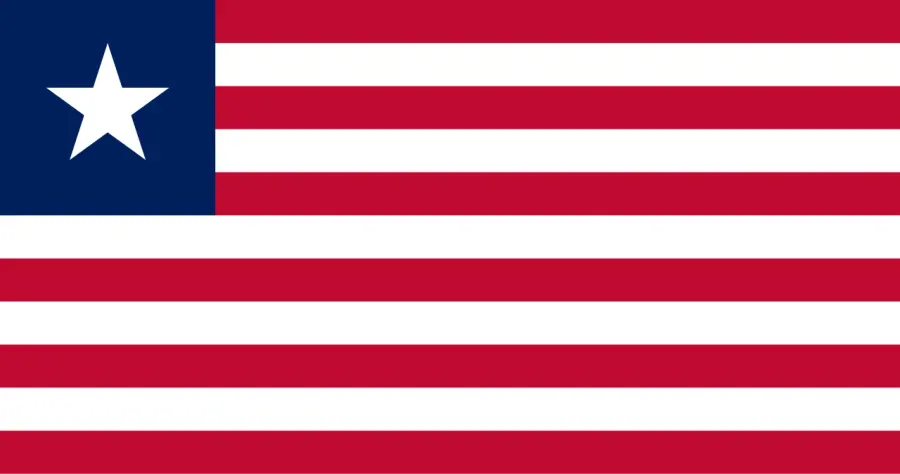 La carte Drapeau du Liberia