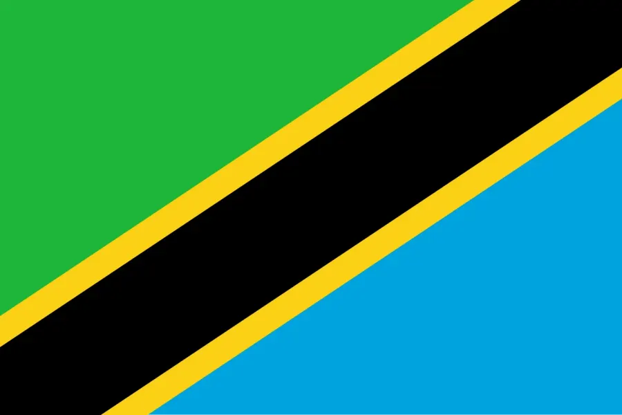 La carte Drapeau de la Tanzanie