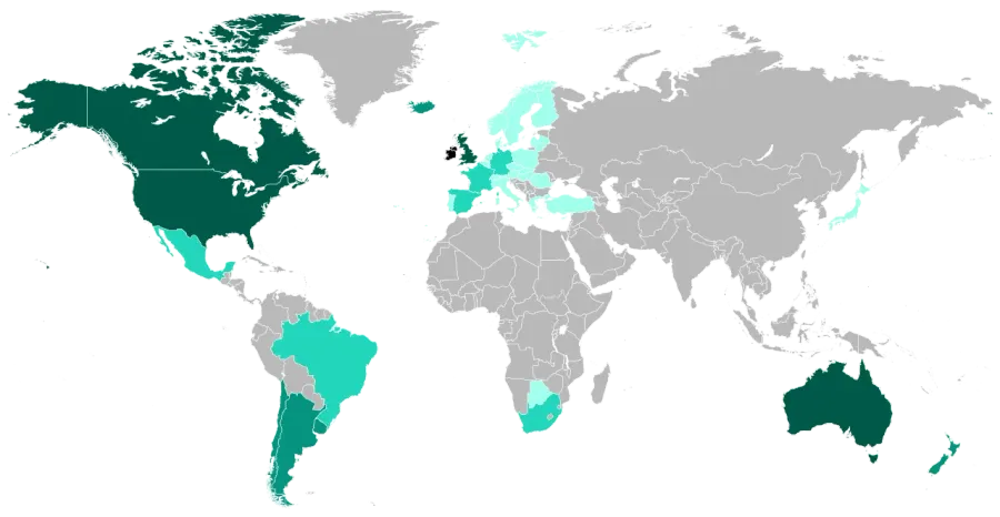 La carte Irlandais