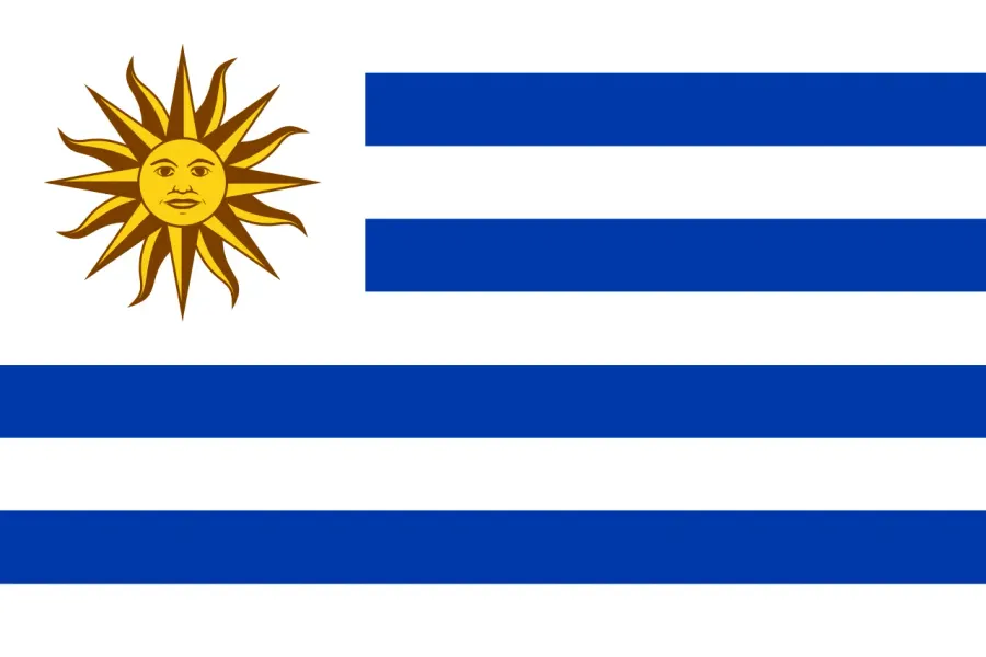 La carte Drapeau de l'Uruguay