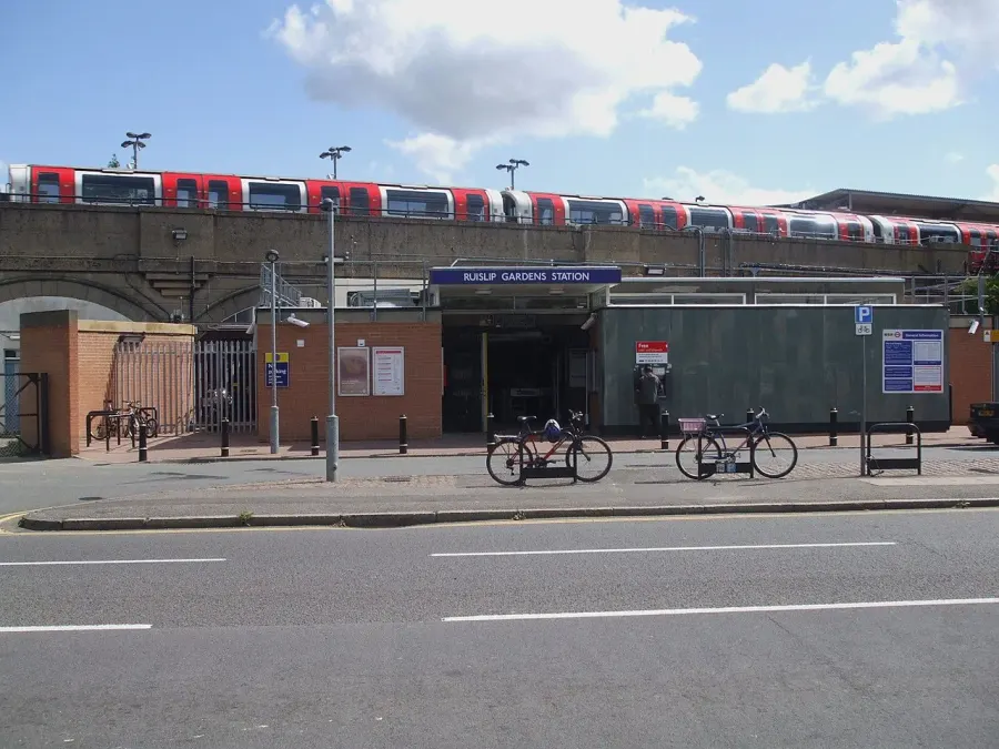 The Ruislip Gardens tube station card