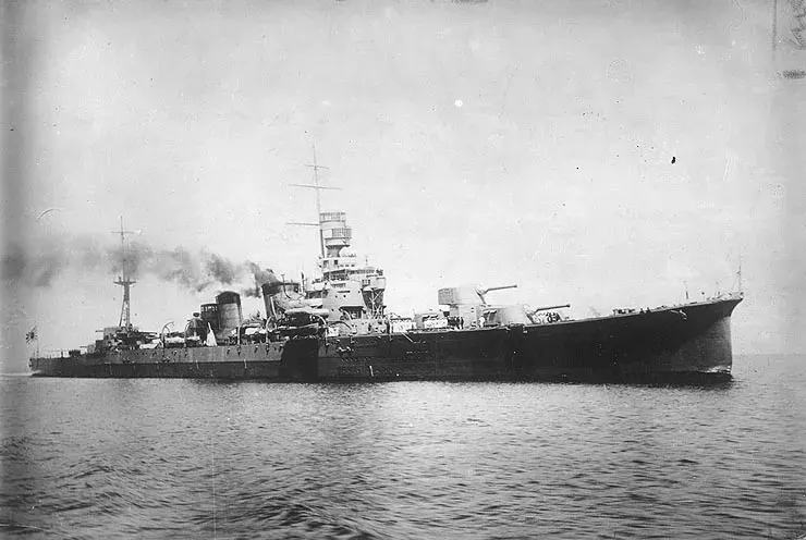 The Japanese cruiser Kako card
