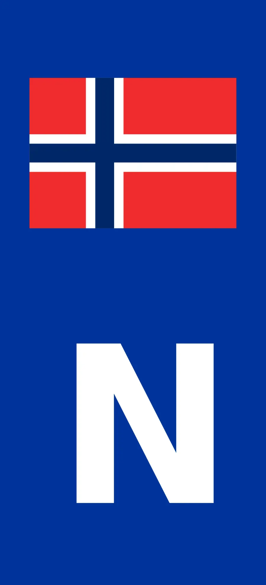 La carte Plaque d'immatriculation norvégienne