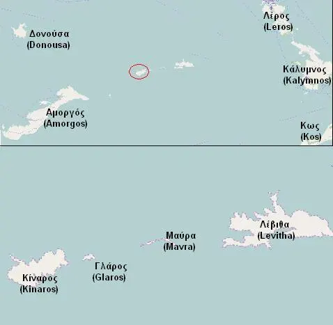 La carte Kínaros
