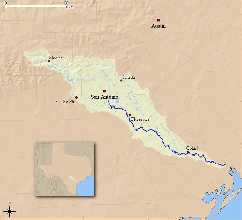 La carte San Antonio River