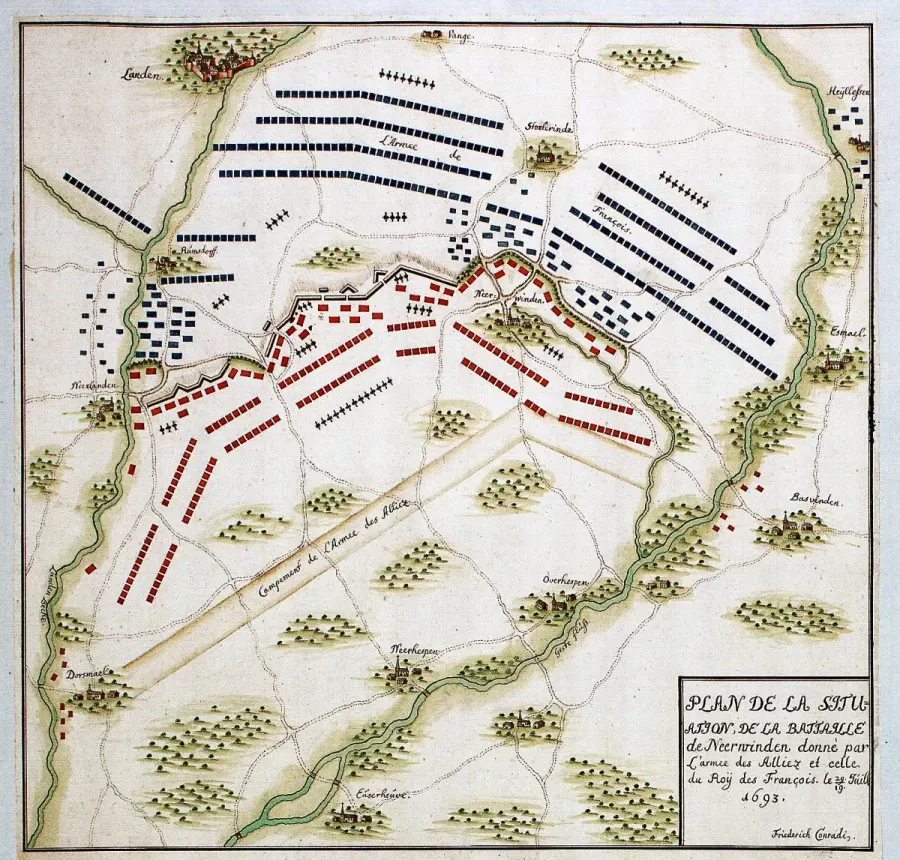 La carte Bataille de Neerwinden