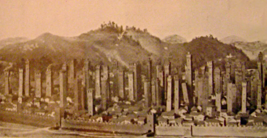 The Towers of Bologna card