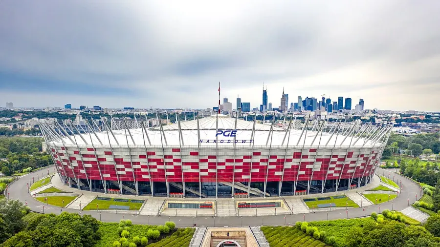 La carte Stade national de Varsovie