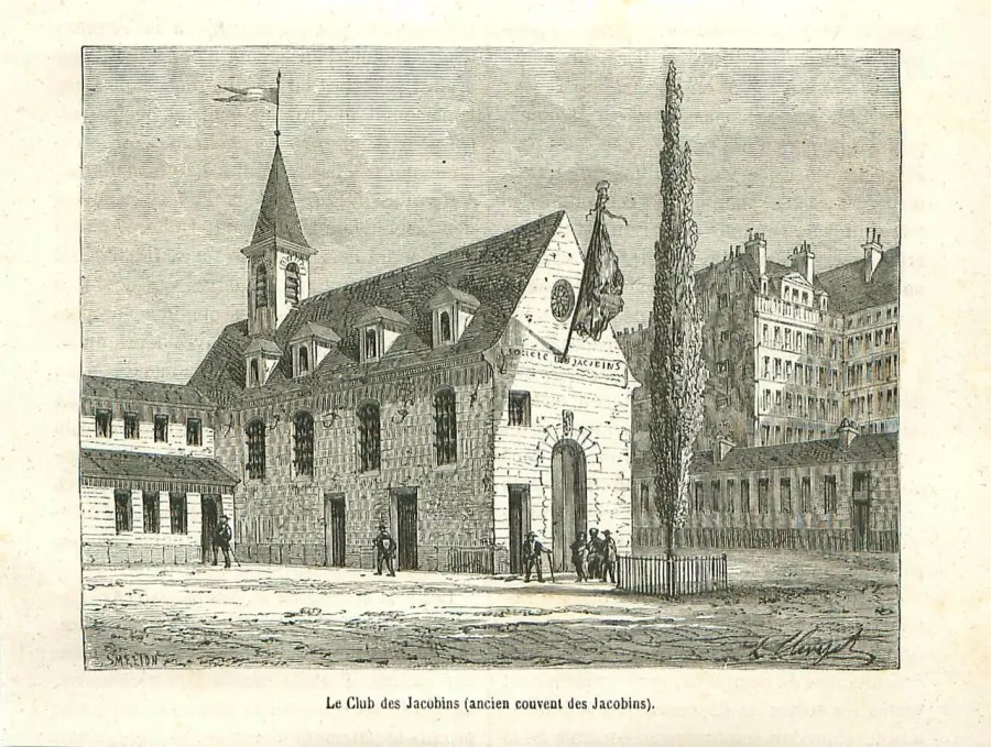 La carte Club des jacobins