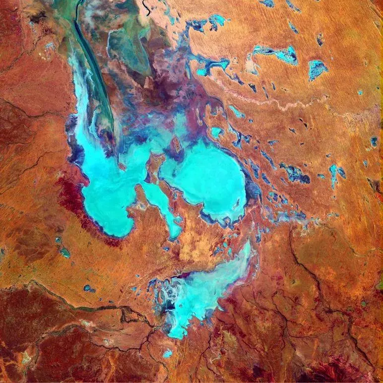 La carte Lac Eyre