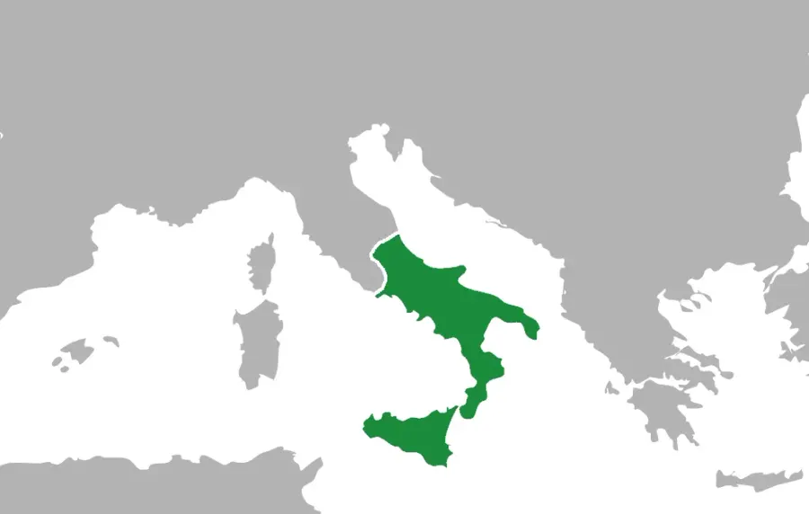 La carte Royaume des Deux-Siciles