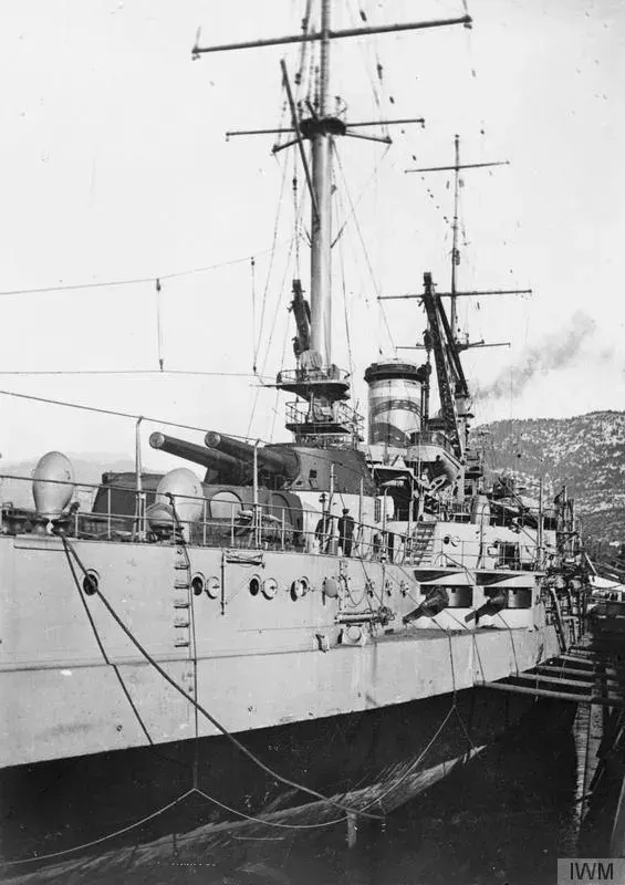 The French battleship Lorraine card