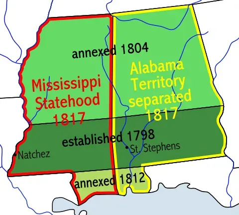 The Alabama Territory card