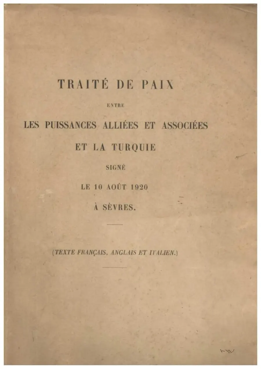 La carte Traité de Sèvres