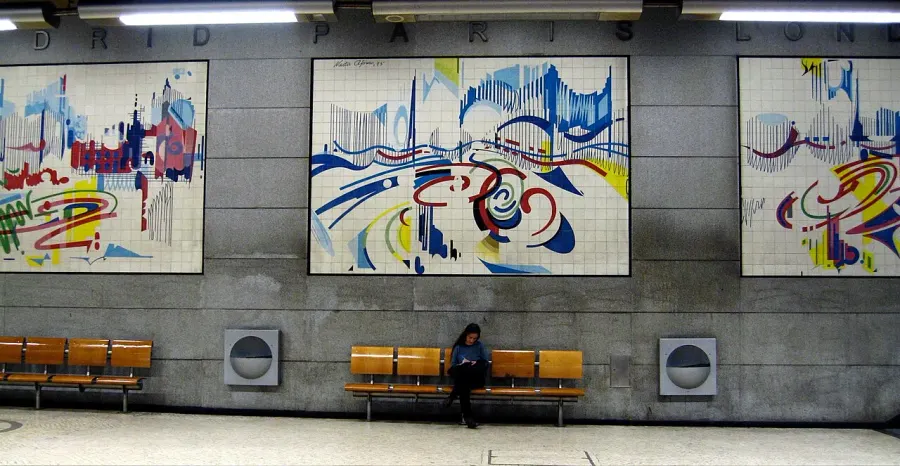 La carte Ligne bleue du métro de Lisbonne