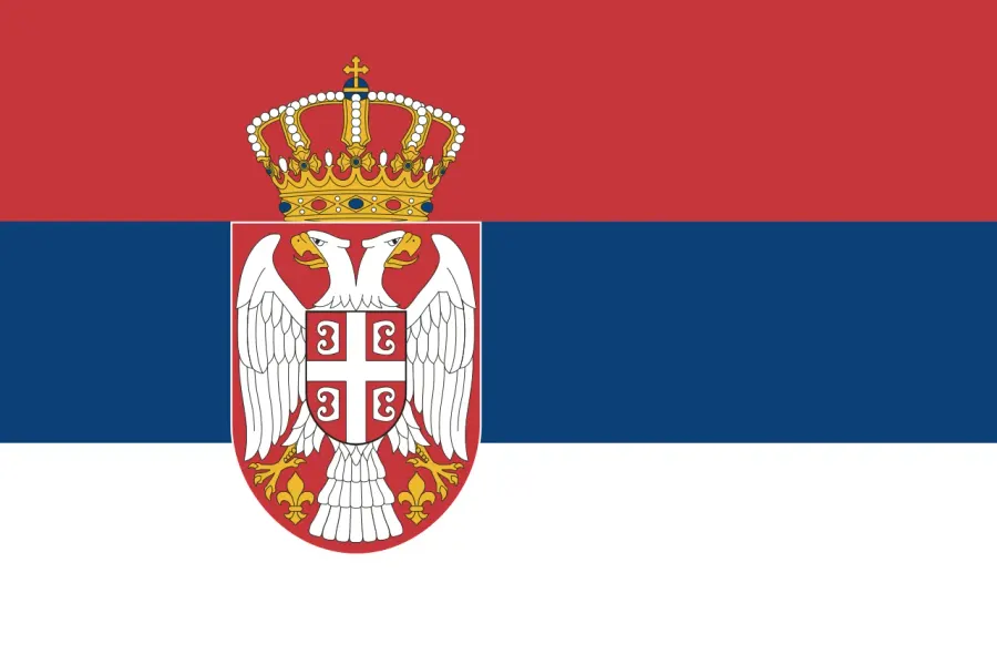 La carte Équipe de Serbie de football
