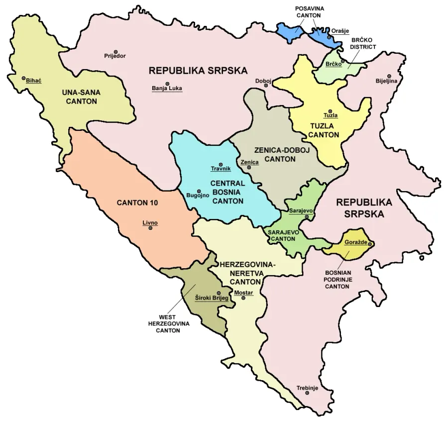 La carte Canton