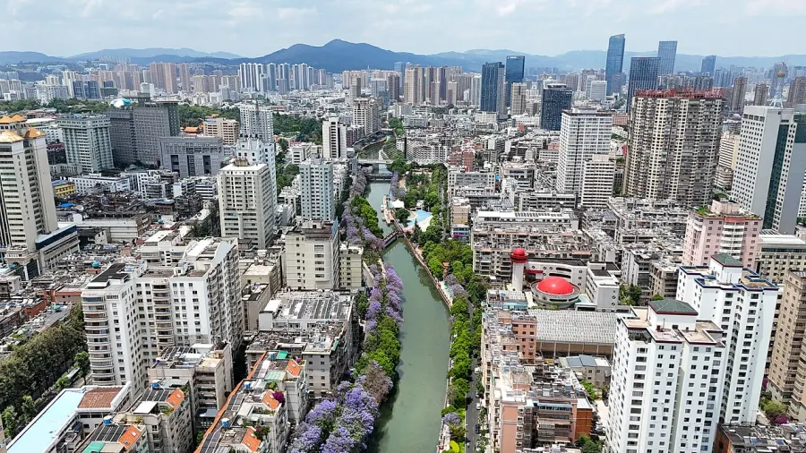 La carte Kunming
