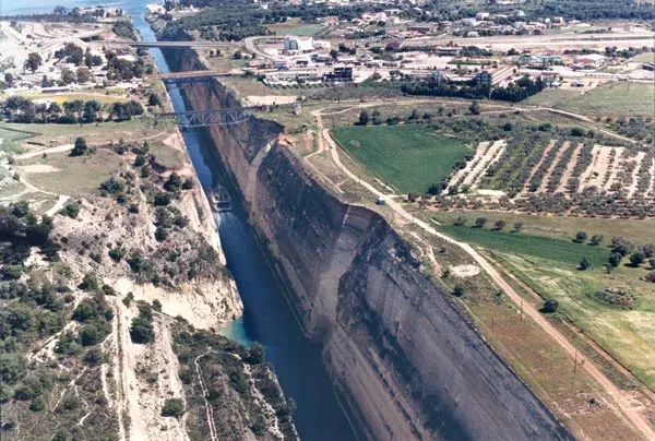 La carte Canal de Corinthe