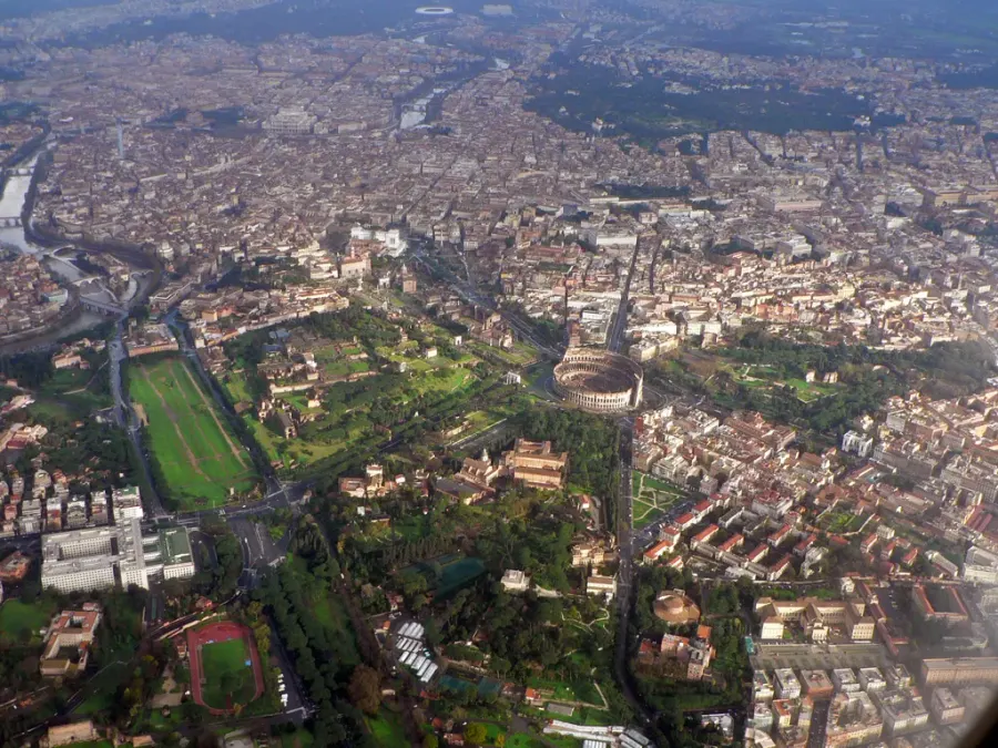 La carte Ville métropolitaine de Rome Capitale