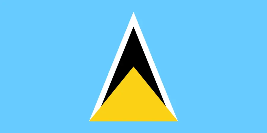 The Flag of Saint Lucia card