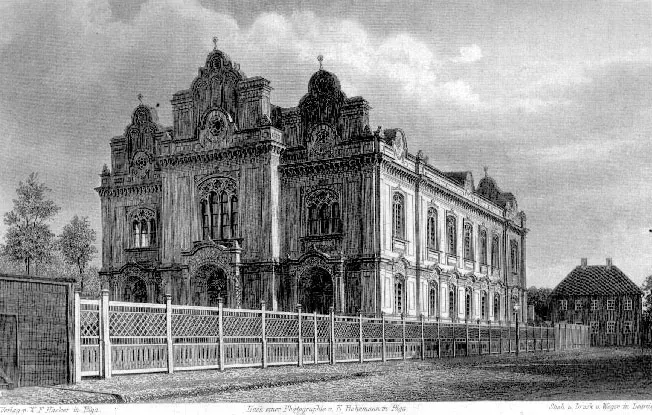 La carte Grande synagogue chorale de Riga