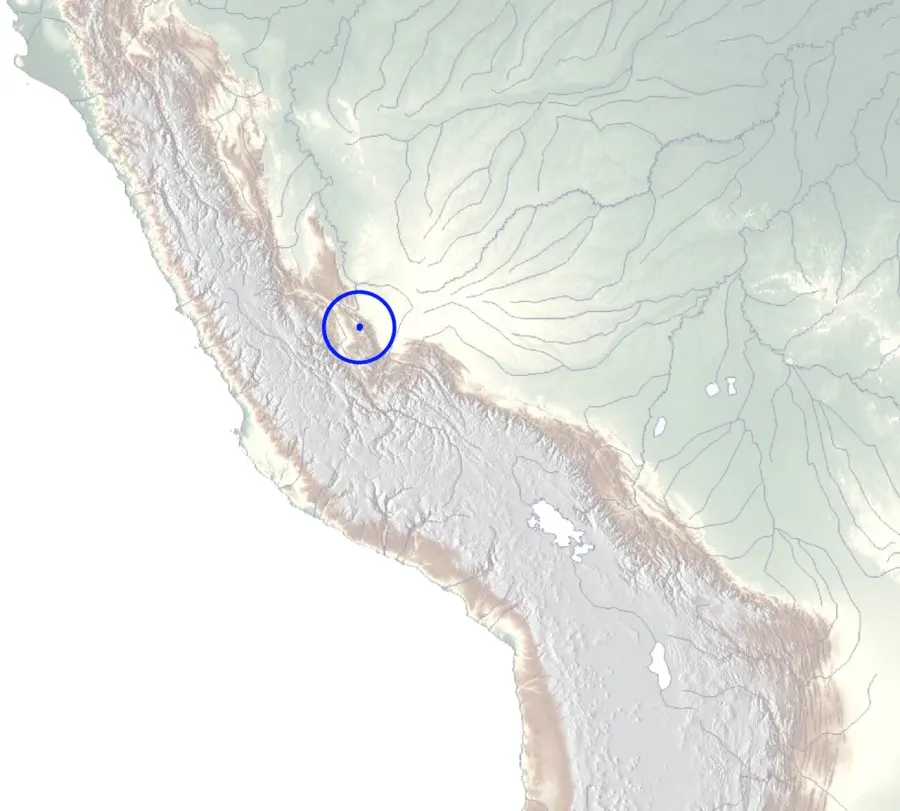 La carte Cuscomys ashaninka
