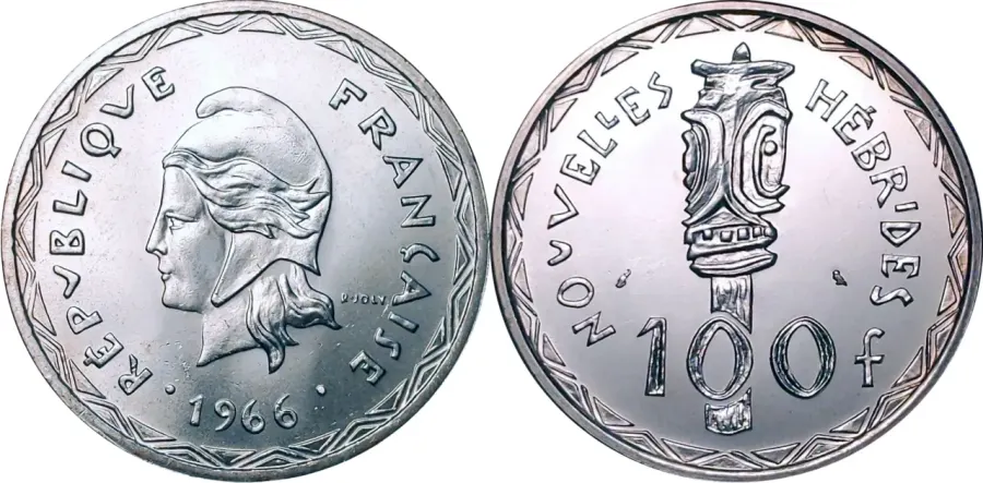 The New Hebrides franc card