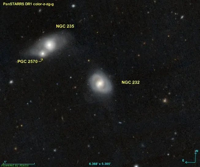 La carte NGC 232