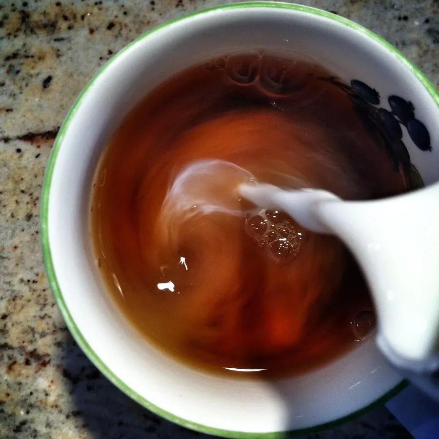 La carte Thé au lait