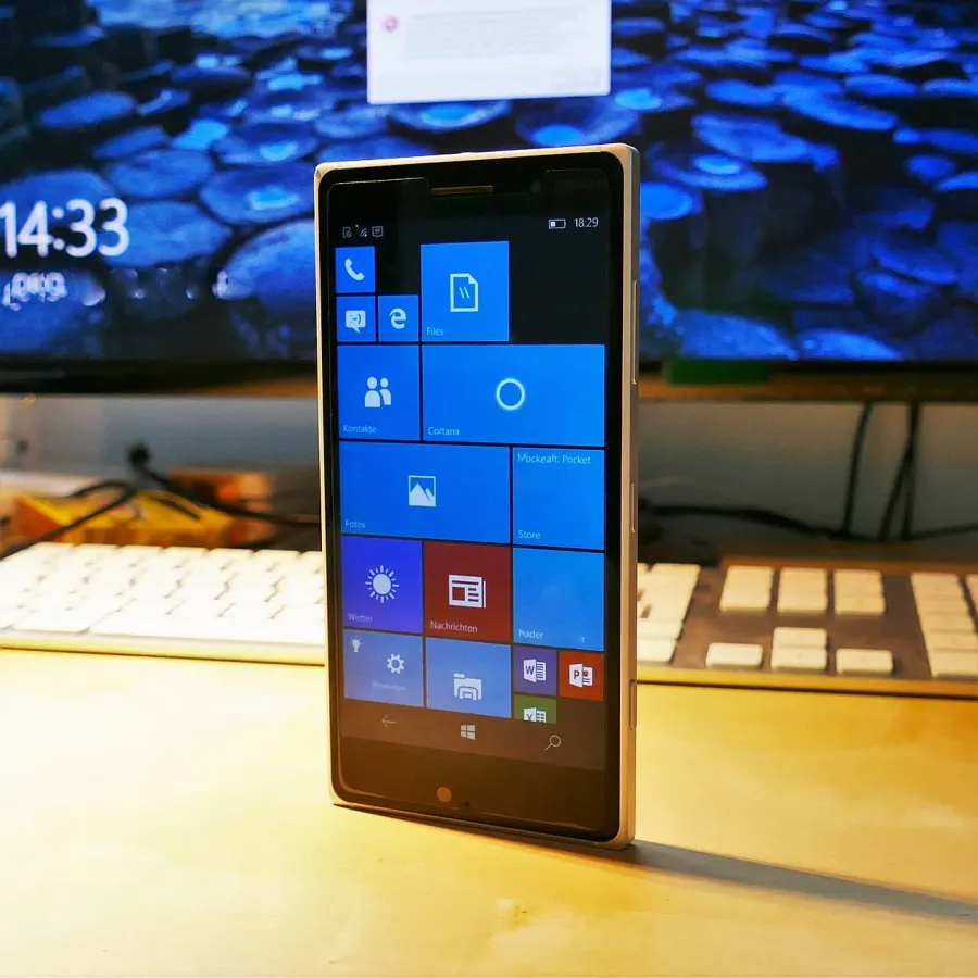 La carte Windows 10 Mobile