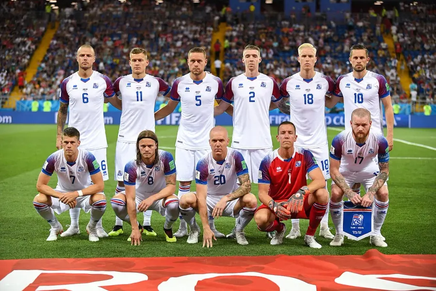 La carte Équipe d'Islande de football