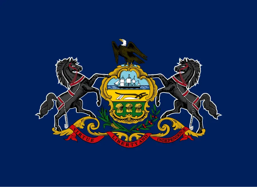 The Flag of Pennsylvania card