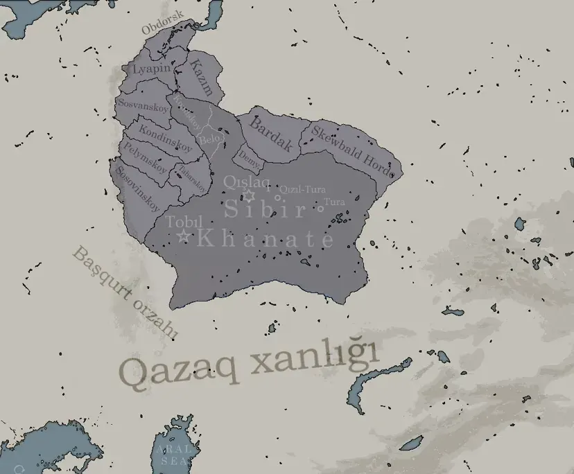 The Khanate of Sibir card