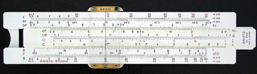 The Slide rule card