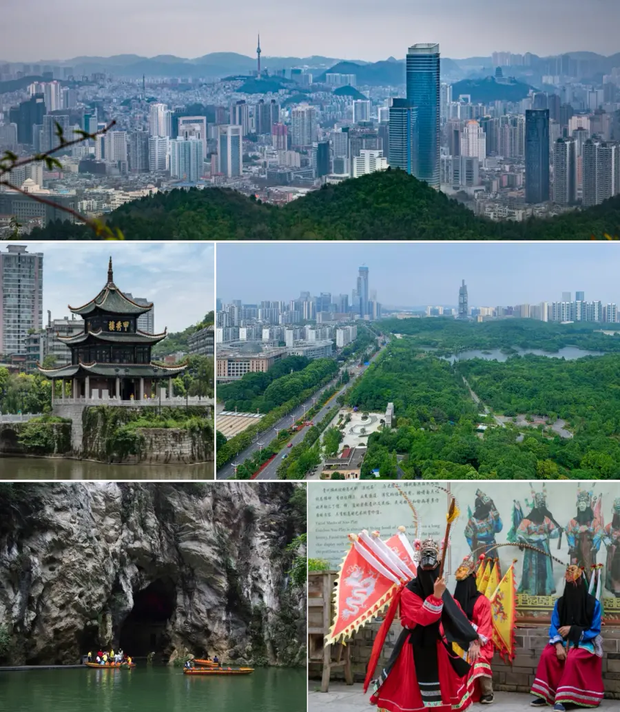 La carte Guiyang