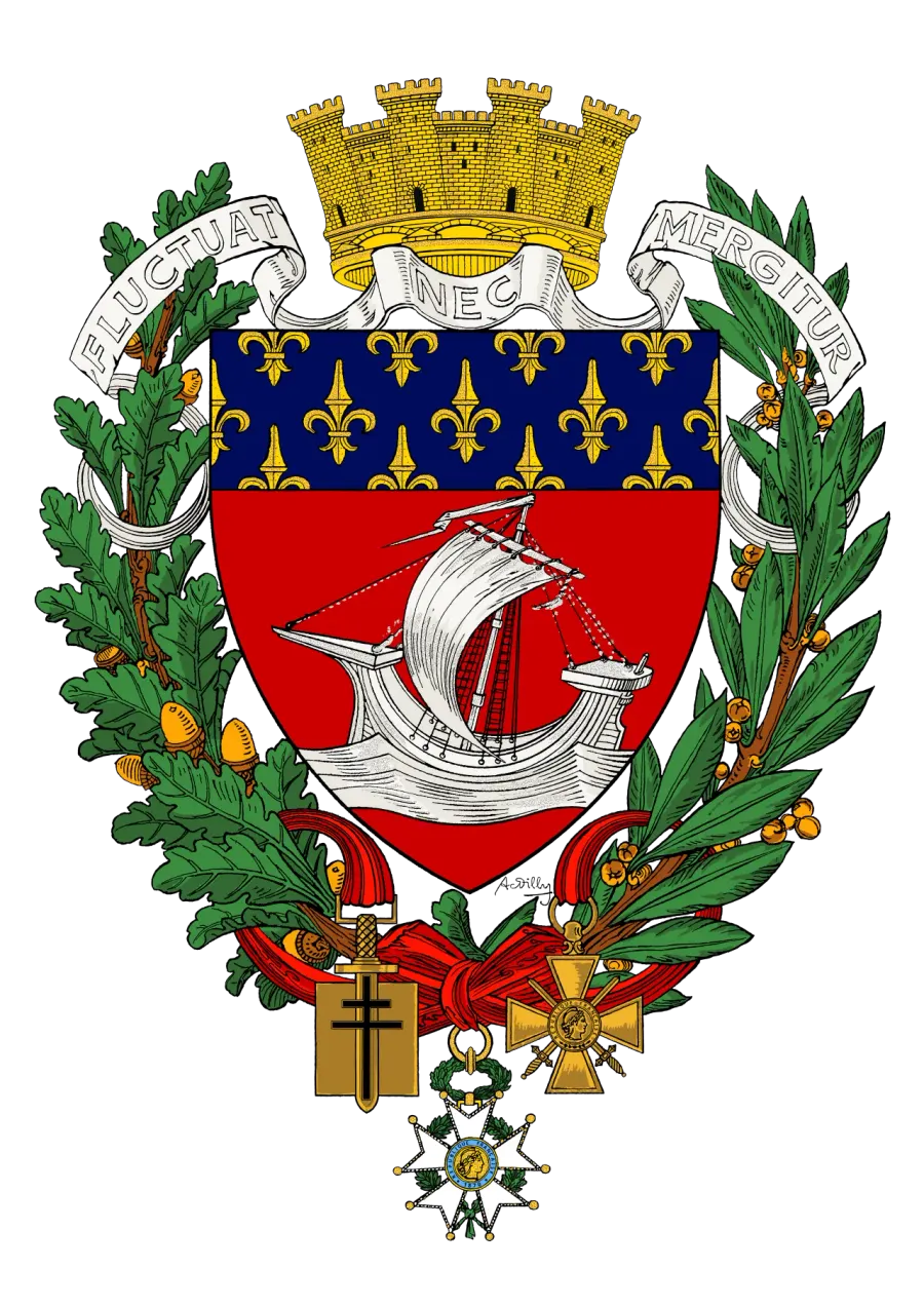 La carte Blason de Paris