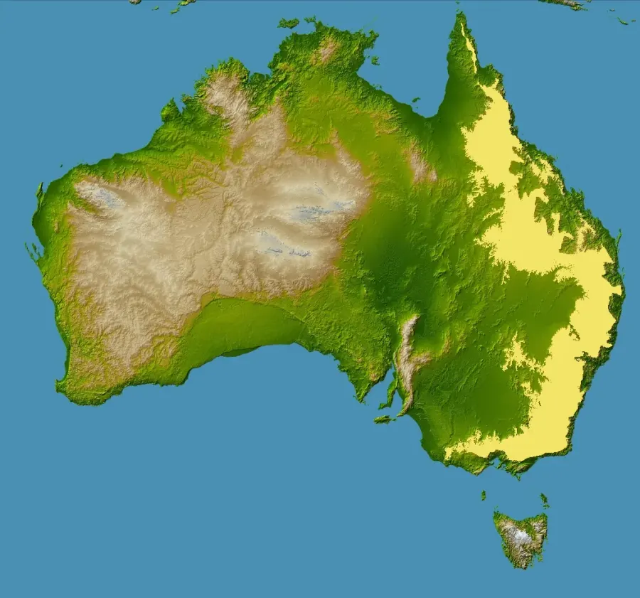 La carte Cordillère australienne