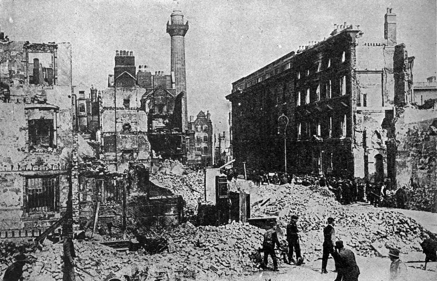 La carte Insurrection de Pâques 1916