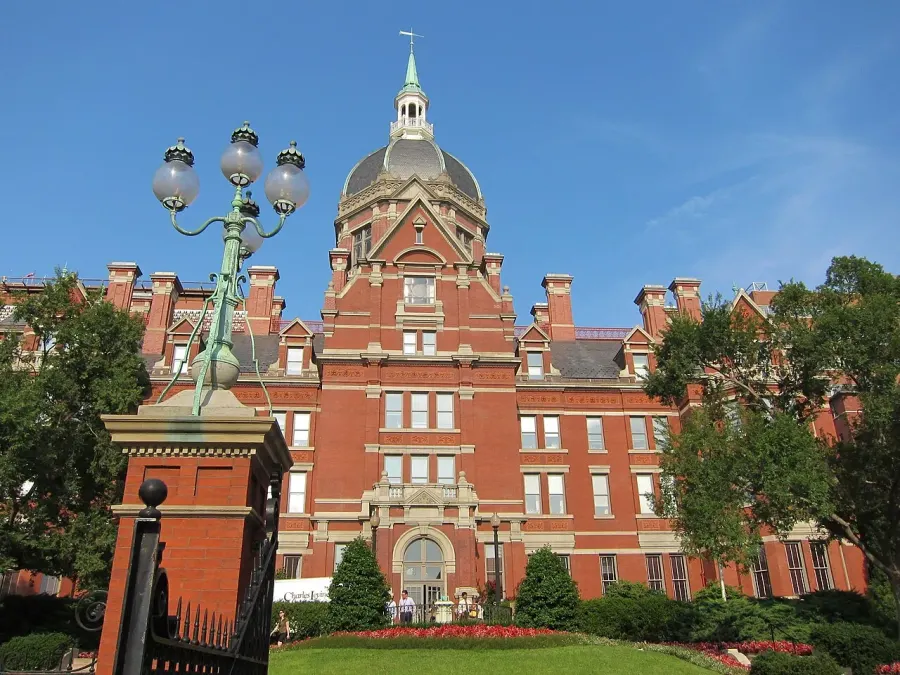 La carte Université Johns-Hopkins