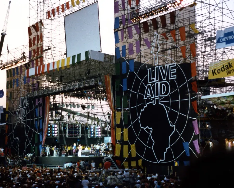 La carte Live Aid