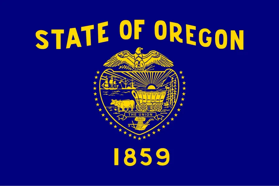 La carte Drapeau de l'Oregon