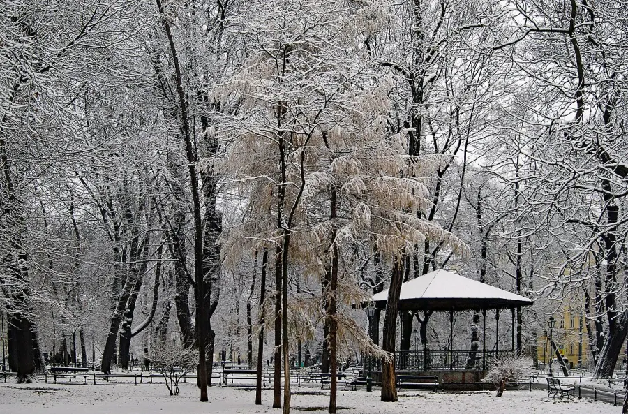La carte Parc Planty de Cracovie