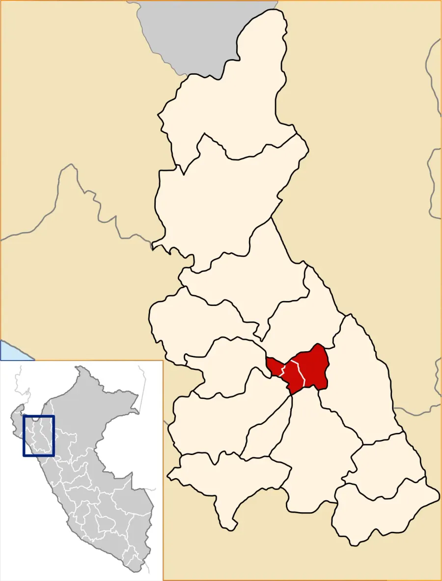 La carte Province de Hualgayoc