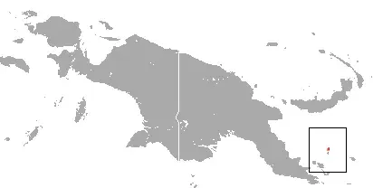 La carte Echymipera davidi