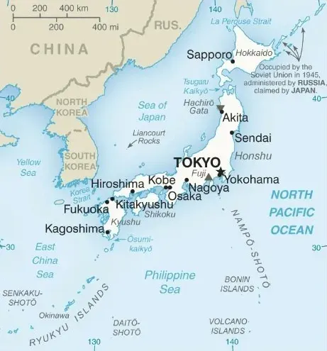 La carte Archipel Nanpō