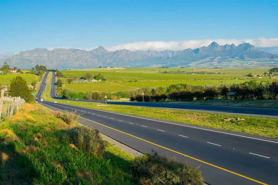 La carte District de Cape Winelands