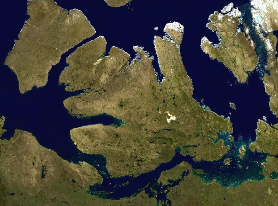 La carte Golfe d'Amundsen