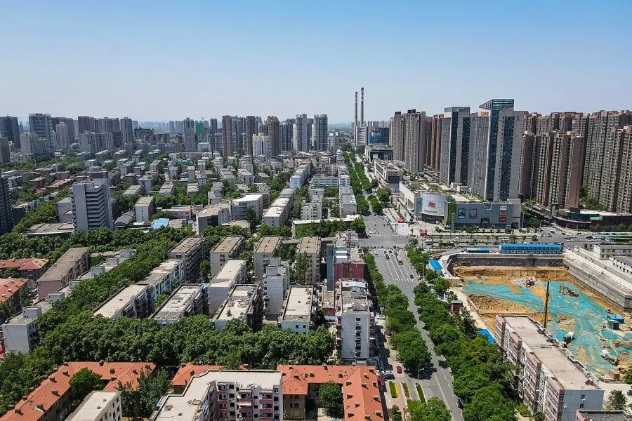 La carte District de Zhongyuan