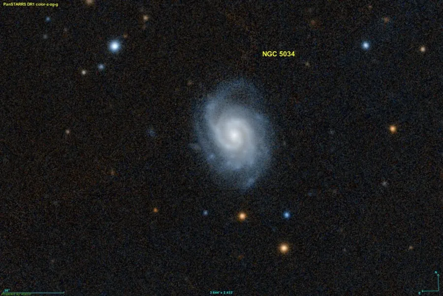 La carte NGC 5034